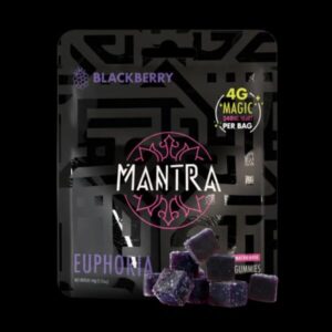 Mantra Euphoria Gummies premium fruit-flavored gummies in original retail packaging.